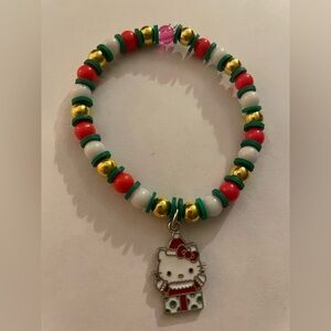 Hello Kitty Charm Bracelet - Red, Green, Gold
